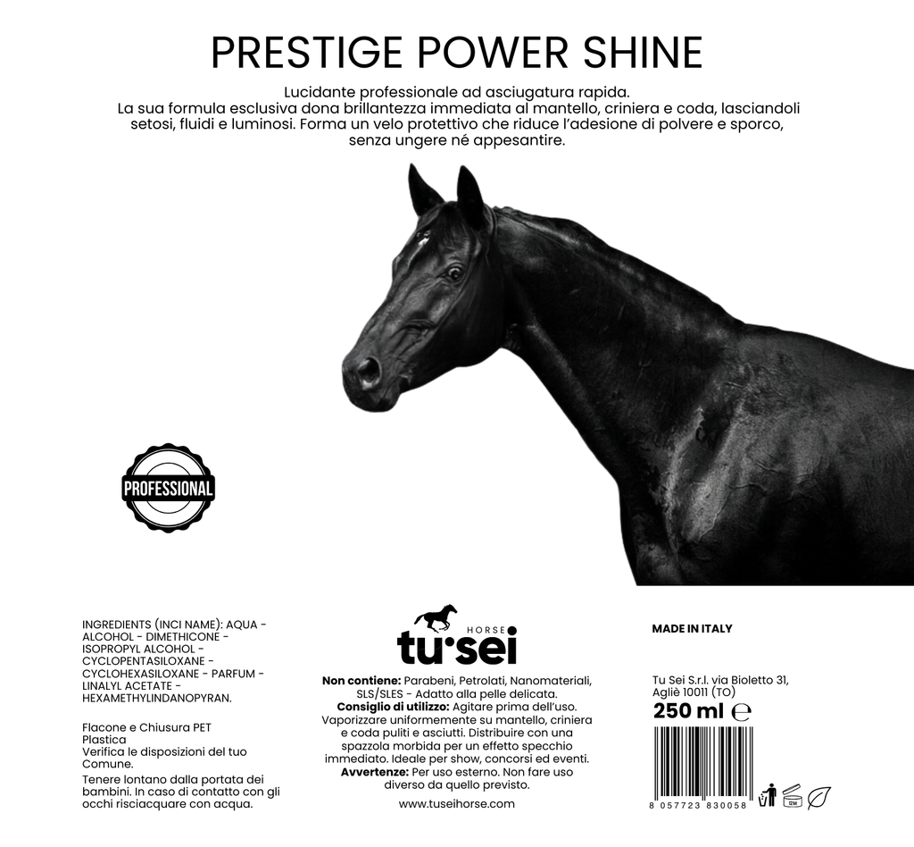 PRESTIGE POWER SHINE - Lucidante Professionale per Cavalli